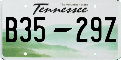 TN license plate B3529Z