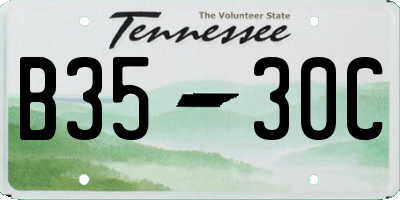 TN license plate B3530C