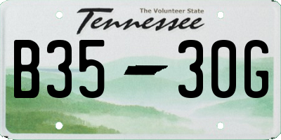 TN license plate B3530G