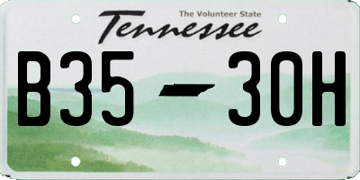 TN license plate B3530H