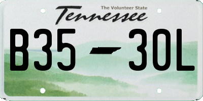 TN license plate B3530L
