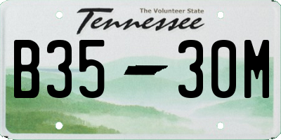 TN license plate B3530M