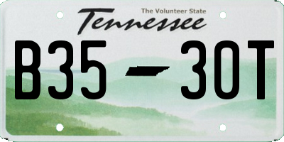 TN license plate B3530T