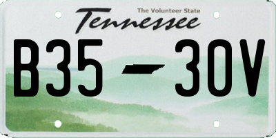 TN license plate B3530V