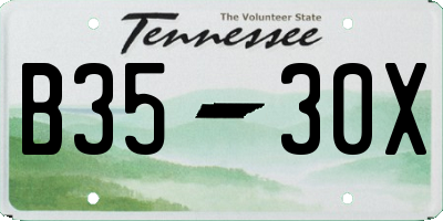 TN license plate B3530X