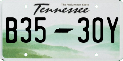 TN license plate B3530Y