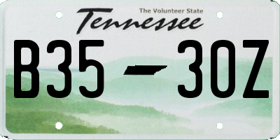TN license plate B3530Z