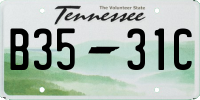 TN license plate B3531C