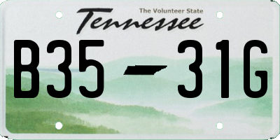 TN license plate B3531G