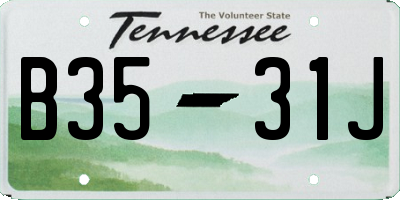 TN license plate B3531J