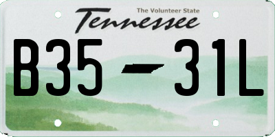 TN license plate B3531L