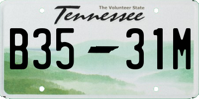 TN license plate B3531M