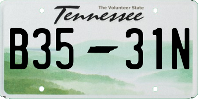 TN license plate B3531N