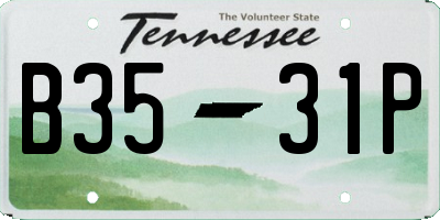 TN license plate B3531P