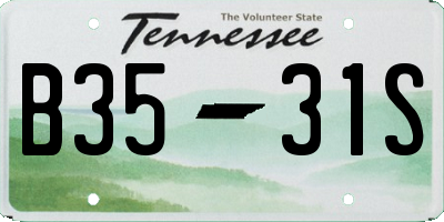 TN license plate B3531S