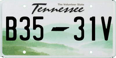 TN license plate B3531V