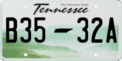 TN license plate B3532A