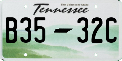 TN license plate B3532C