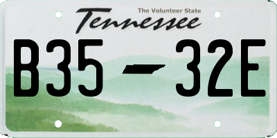 TN license plate B3532E