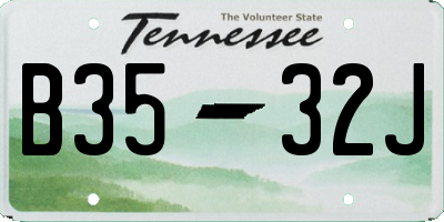 TN license plate B3532J