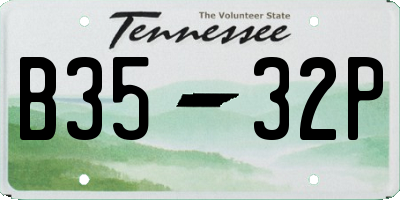 TN license plate B3532P