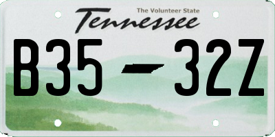 TN license plate B3532Z
