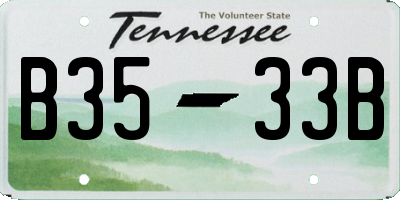 TN license plate B3533B