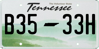 TN license plate B3533H
