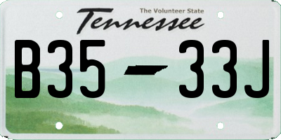 TN license plate B3533J