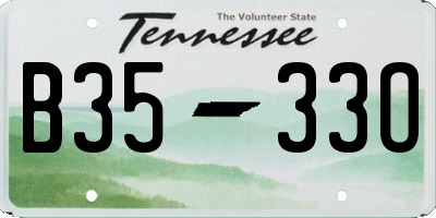 TN license plate B3533O