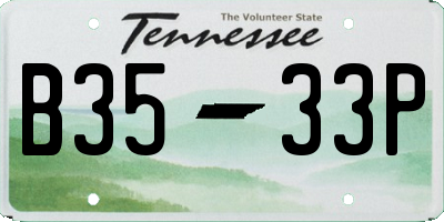 TN license plate B3533P