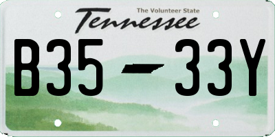 TN license plate B3533Y