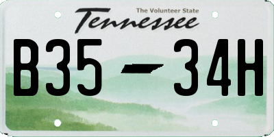 TN license plate B3534H