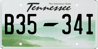 TN license plate B3534I