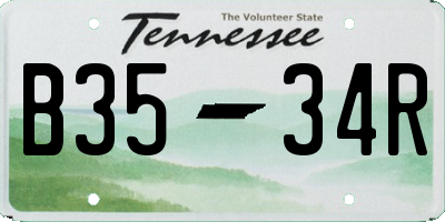 TN license plate B3534R