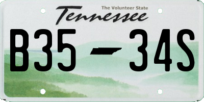 TN license plate B3534S