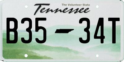 TN license plate B3534T