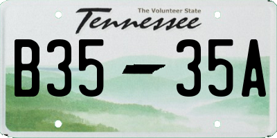 TN license plate B3535A
