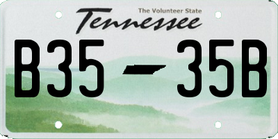 TN license plate B3535B