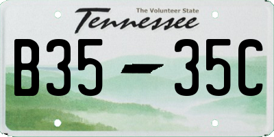 TN license plate B3535C
