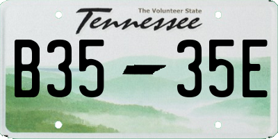 TN license plate B3535E