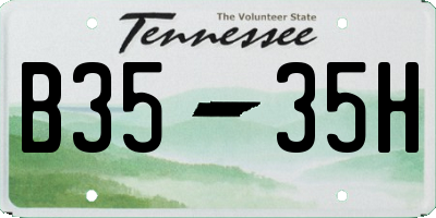 TN license plate B3535H