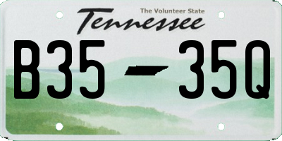 TN license plate B3535Q