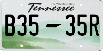 TN license plate B3535R