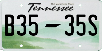TN license plate B3535S