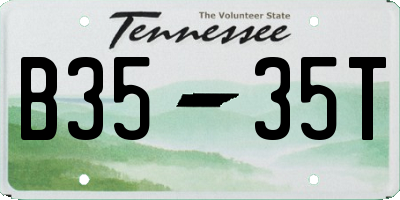 TN license plate B3535T