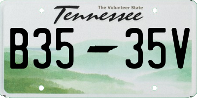 TN license plate B3535V