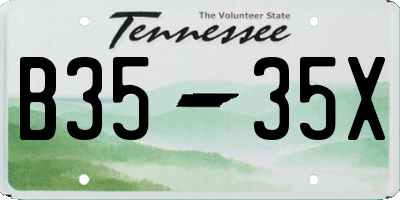 TN license plate B3535X
