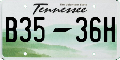 TN license plate B3536H