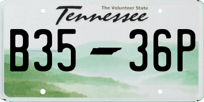 TN license plate B3536P